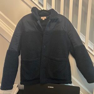 Men’s J. Crew Wallace & Barnes Sherpa jacket - like new - size L - navy blue